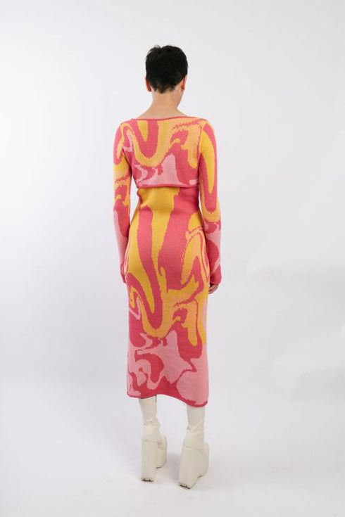 Knitwear Top & Pants Set MAGENTA / ORANGE